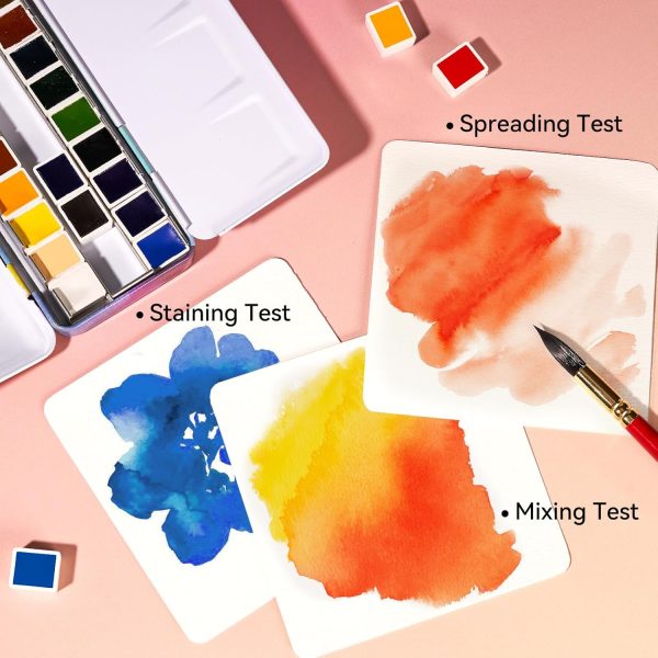 Paul Rubens Watercolor Paint Set, 24 Colors Solid Watercolor Paint, Easy To Blend And Diffuse Watercolor Palette, Compact And Portable Travel Watercolor Set Suitable For Beginners And Professionals - Image 4
